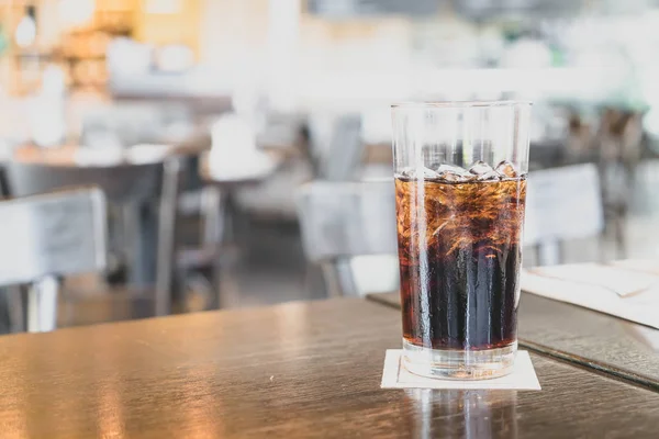 A glass of cola in restaurant — Stock Photo, Image