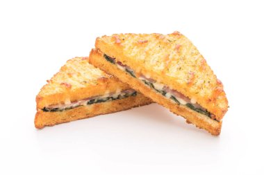 fırında ıspanak ve Jambonlu sandviç sos ile