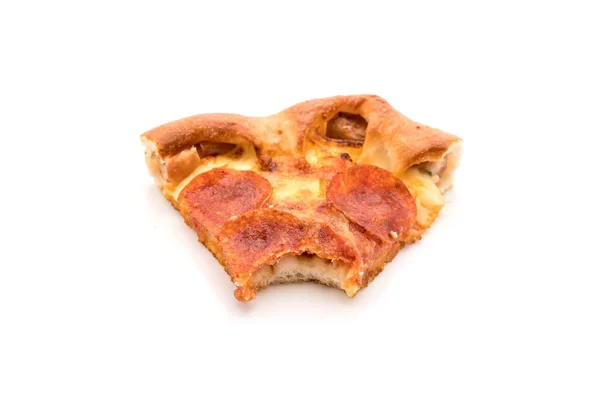 Pizza Pepperoni fatta in casa su sfondo bianco — Foto Stock