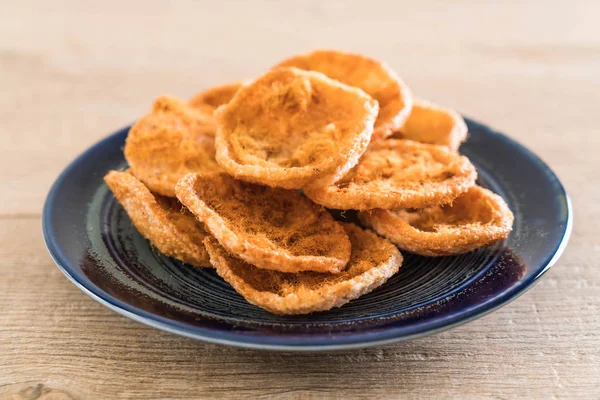 kurutulmuş rendelenmiş domuz etinin pirinç kraker