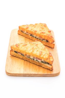 fırında ıspanak ve Jambonlu sandviç sos ile