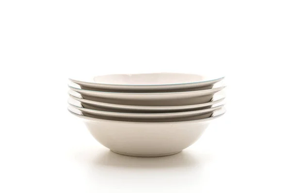 흰 바탕에 놓인 그릇 — 스톡 사진