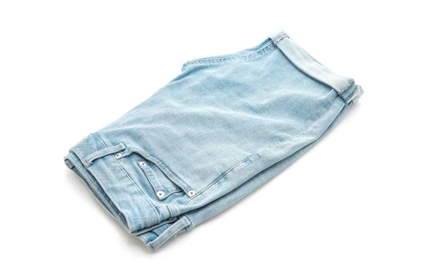 Krátké džíny kalhoty, samostatný — Stock fotografie