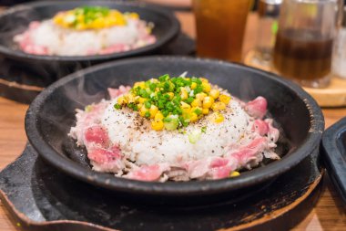 domuz eti pilav sıcak Pan ile