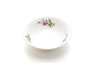 beyaz arkaplanda kase