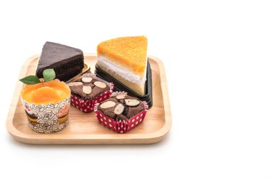 kek, turuncu fincan kek, altın konu pasta ve çikolata Şip Şak