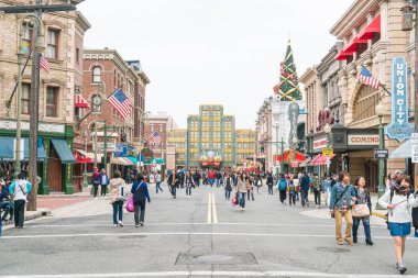 Osaka, Japonya - 21 Kasım 2016: temel tema park konumlar 