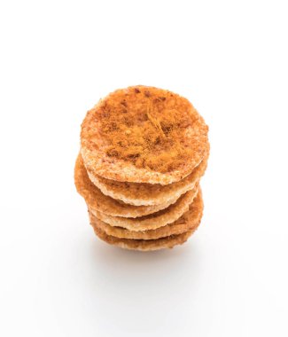 rendelenmiş domuz pirinç kraker ile kurutulmuş