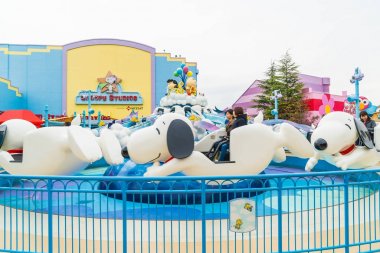 Osaka, Japonya - 21 Kasım 2016: temel tema park konumlar 