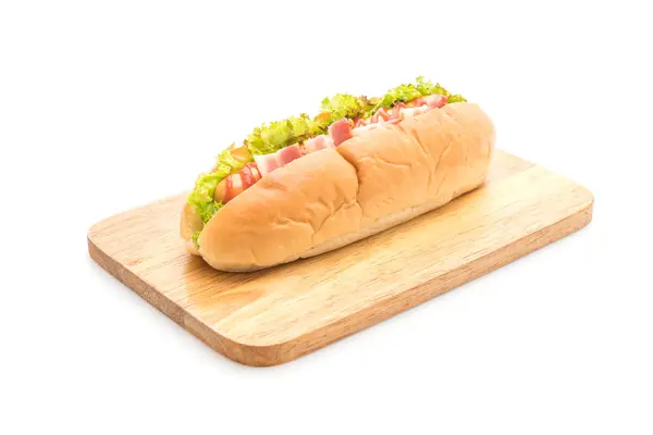 Hot dog salsiccia con ketchup — Foto Stock