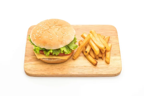 Kaas met varkensvlees Hamburger — Stockfoto