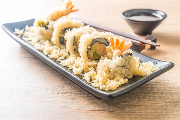 Tempura crevettes sushi rouleau — Photo