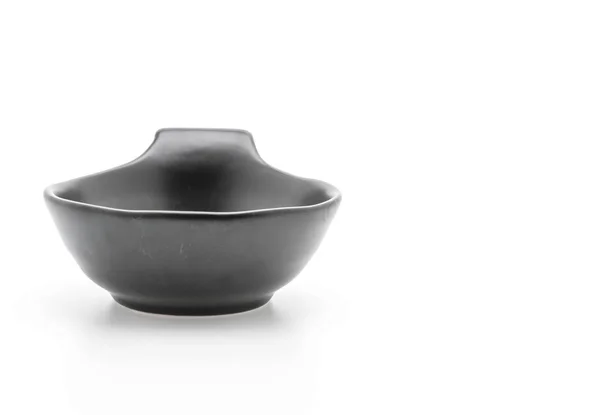 Black ceramic bowl — Stock Photo, Image