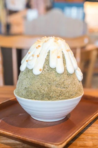 Matcha green tea ice shave — Stock Photo, Image