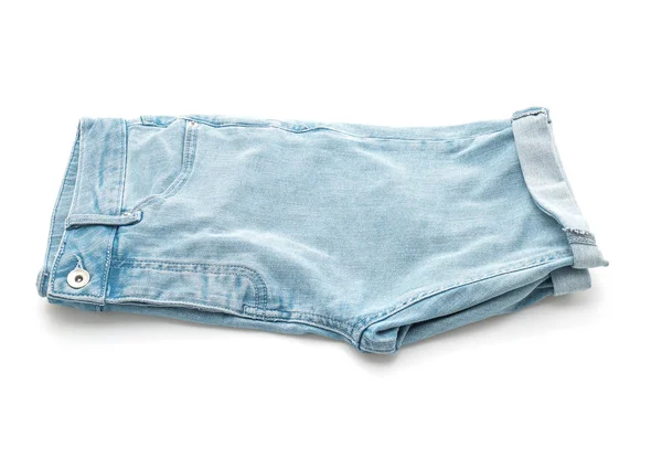 Calças jeans curtas isoladas — Fotografia de Stock