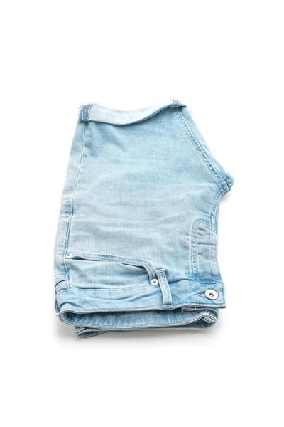 Korta jeans byxor isolerade — Stockfoto