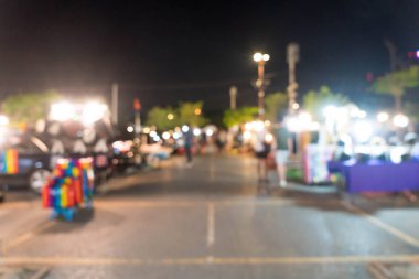 soyut bulanıklık ve defocesed gece semt pazarı Tayland
