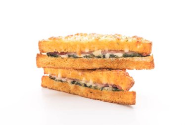 fırında ıspanak ve Jambonlu sandviç sos ile