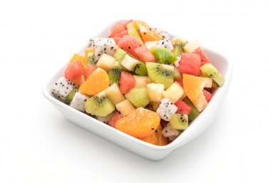dilimlenmiş meyve (portakal, dragon meyve, karpuz, ananas karışımı, 