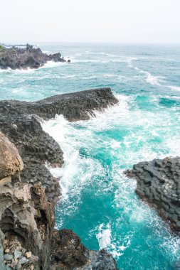 Jungmun Daepo sahil Jusangjeolli Cliff, Jeju Adası
