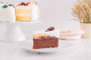 Banoffee pasta plaka üzerinde