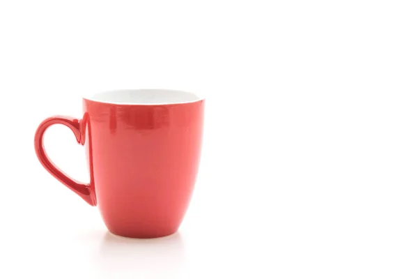 Taza roja sobre fondo blanco — Foto de Stock