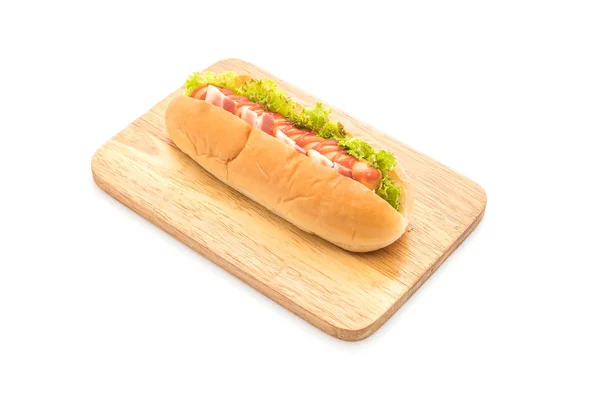 Sosis hotdog ketçap ile — Stok fotoğraf