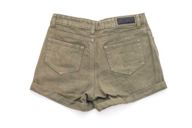 Beyaz arka plan üzerinde katlanmış kot