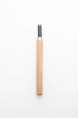 Beyaz arka plan üzerinde düz, gravür, yuvarlak ve üçgen bıçak