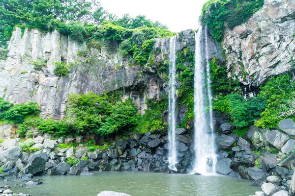济州岛的正房瀑布 — 图库照片