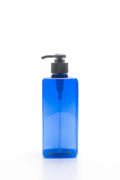 Pompy pusta butelka szampon i mydło — Zdjęcie stockowe