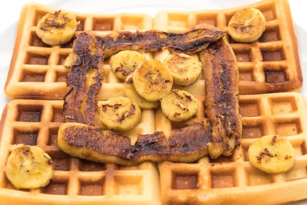 rustic sweet banana waffle