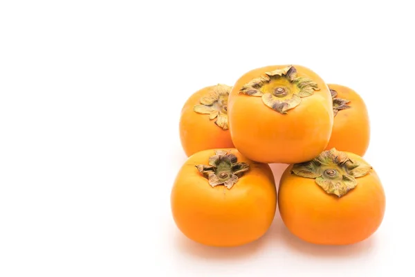 Segar persimmon di latar belakang putih — Stok Foto