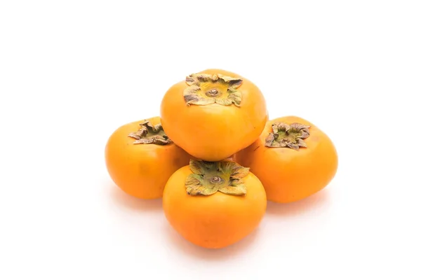 Fresh persimmon on white background — Stock Photo, Image
