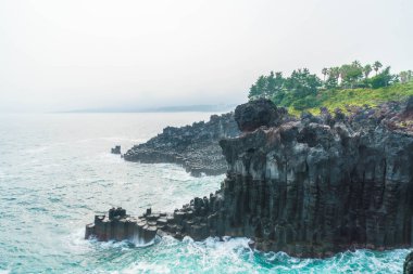 Jungmun Daepo sahil Jusangjeolli Cliff, Jeju Adası