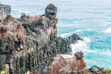 Jungmun Daepo sahil Jusangjeolli Cliff, Jeju Adası