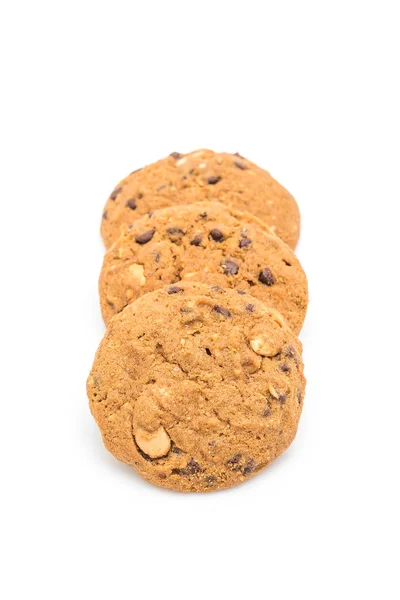 Chocolate chips and cashew nut cookies — Stock Photo, Image