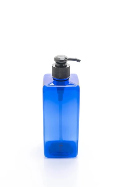 Üres szivattyú üveg sampon és szappan — Stock Fotó