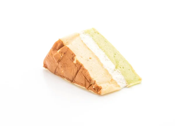 Vanilla and green tea chiffon cake — Stock Photo, Image