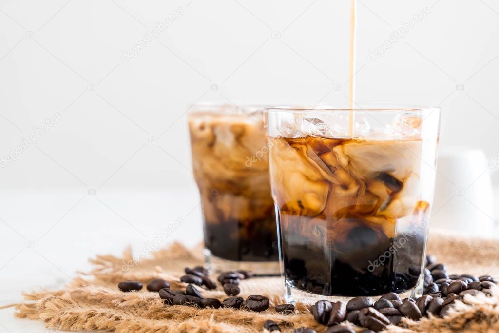 Iced coffee with milk