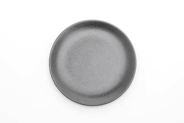 Beyaz arkaplanda siyah plaka