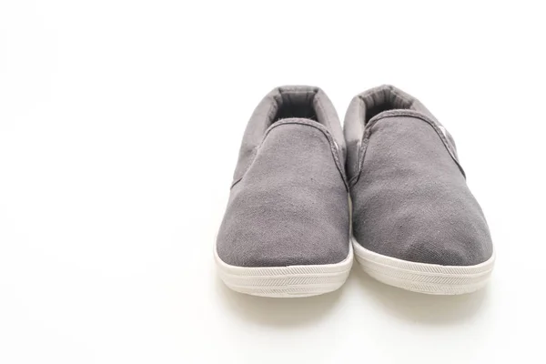 Grey sneakers on white background — Stock Photo, Image