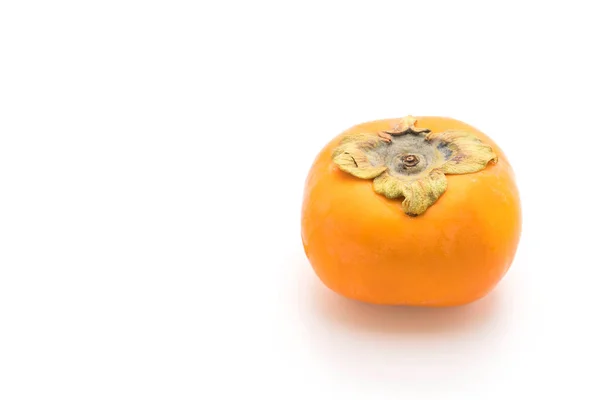Persimmon proaspăt pe fundal alb — Fotografie, imagine de stoc
