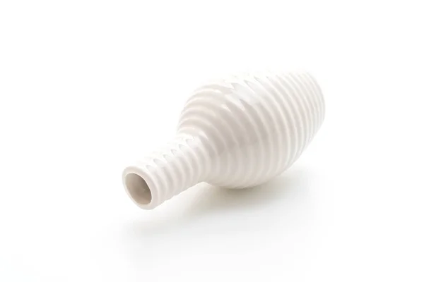 Belo vaso branco no fundo branco — Fotografia de Stock