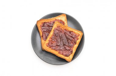 wholewheat bread toast with chili paste clipart