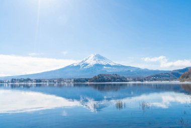 Dağ Fuji San Kawaguchiko Gölü.