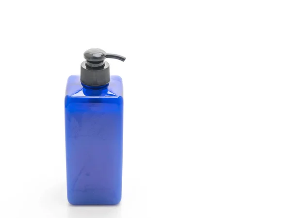 Sampon és szappan üveg fehér háttér — Stock Fotó