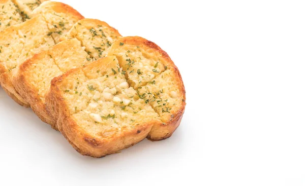 Pane d'aglio su sfondo bianco — Foto Stock