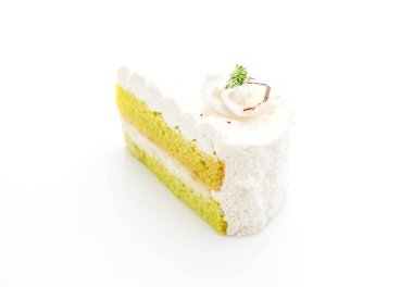 Pandalar pasta beyaz arka plan üzerinde