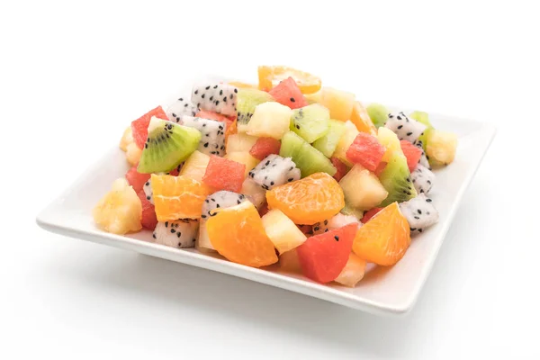 Mix plátky ovoce (pomeranč, dračí ovoce, meloun, ananas, — Stock fotografie
